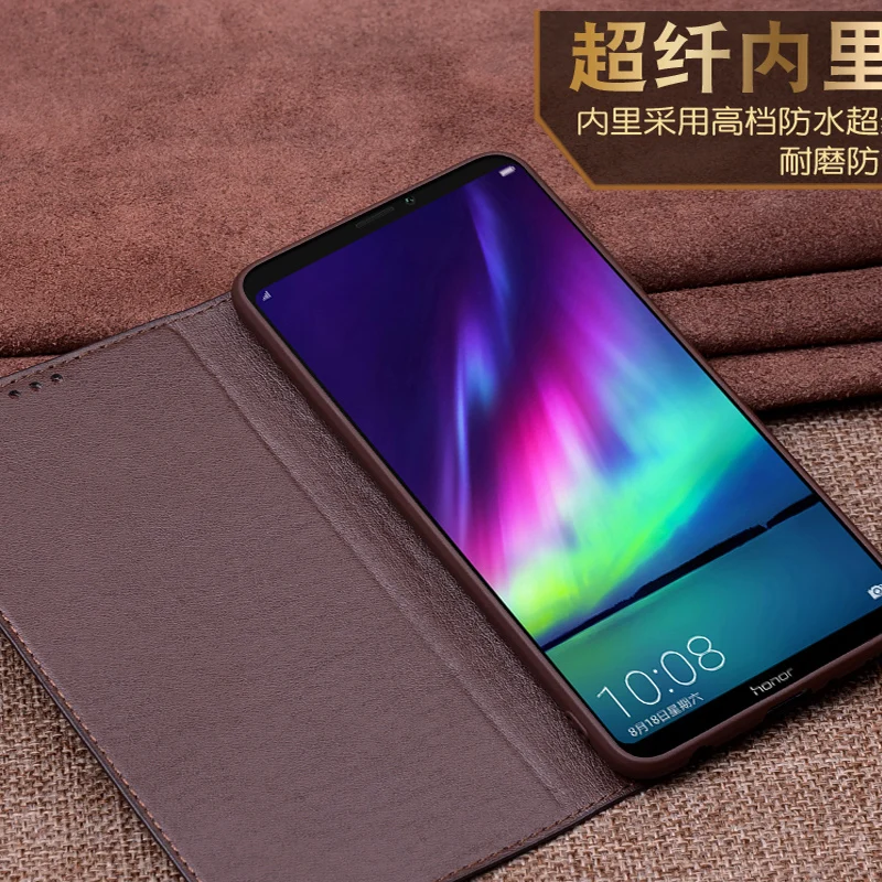 Натуральная кожа чехол КРЫШКА ДЛЯ huawei honor Примечание 10 Note10 coque САППУ флип |