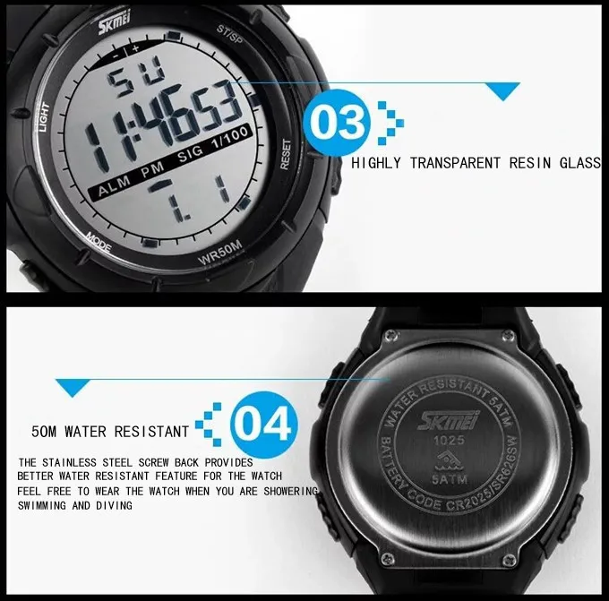 Мужские спортивные часы skmei цифровые наручные часы reloj hombre с большим циферблатом военные противоударные водонепроницаемые часы для мужчин