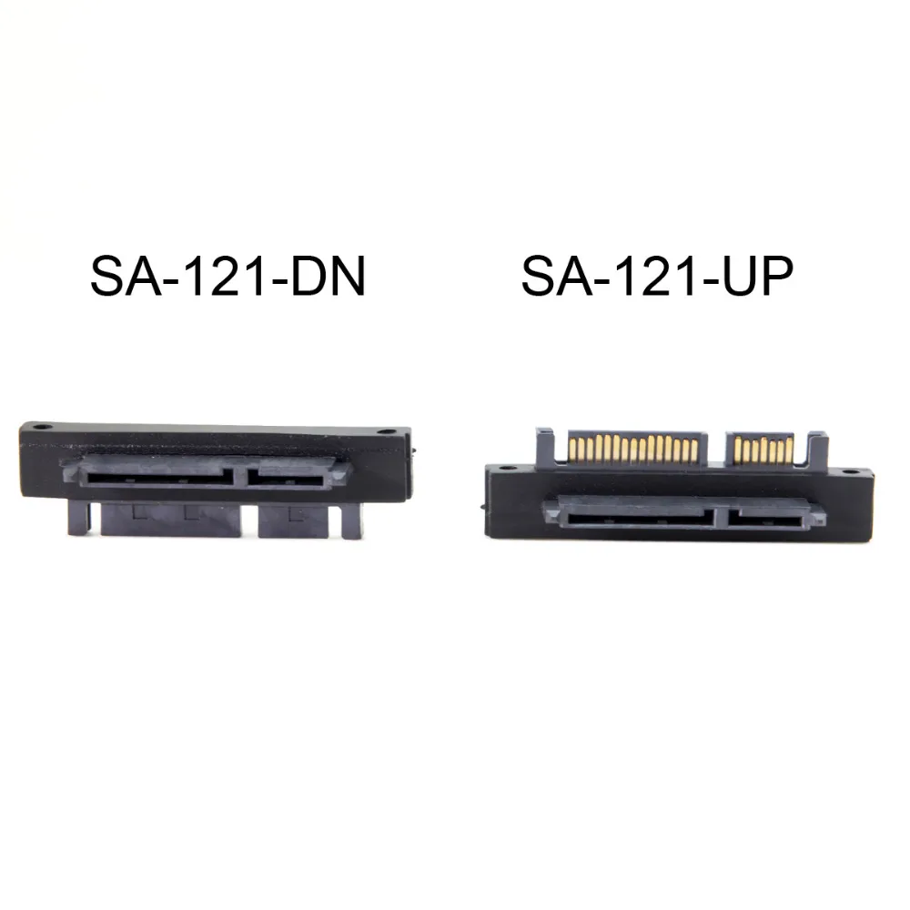 CYSM Xiwai Extension Convertor Adapter SATA 22Pin 7+15 Male to SATA 22P Female 90 Degree Right Angled