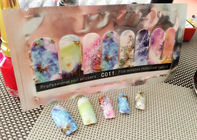 Новое поступление 2 упаковки обертывания для ногтей полный дизайн декоративные