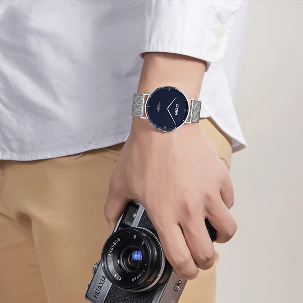 

DOM Men Watch Top Brand Luxury Waterproof Analogue Wristwatches Mens Business Casual Quartz Watches For Man Clock Reloj Hombre
