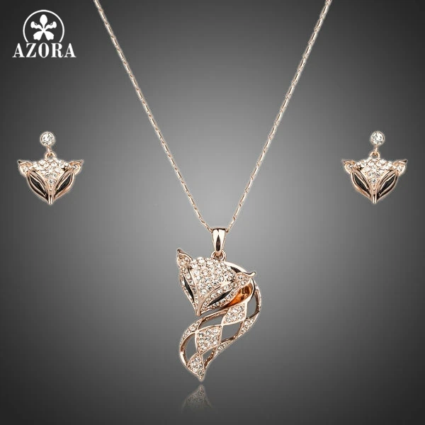 Женский комплект из колье и серёг с австрийским покрытием|necklace and earring set|necklace