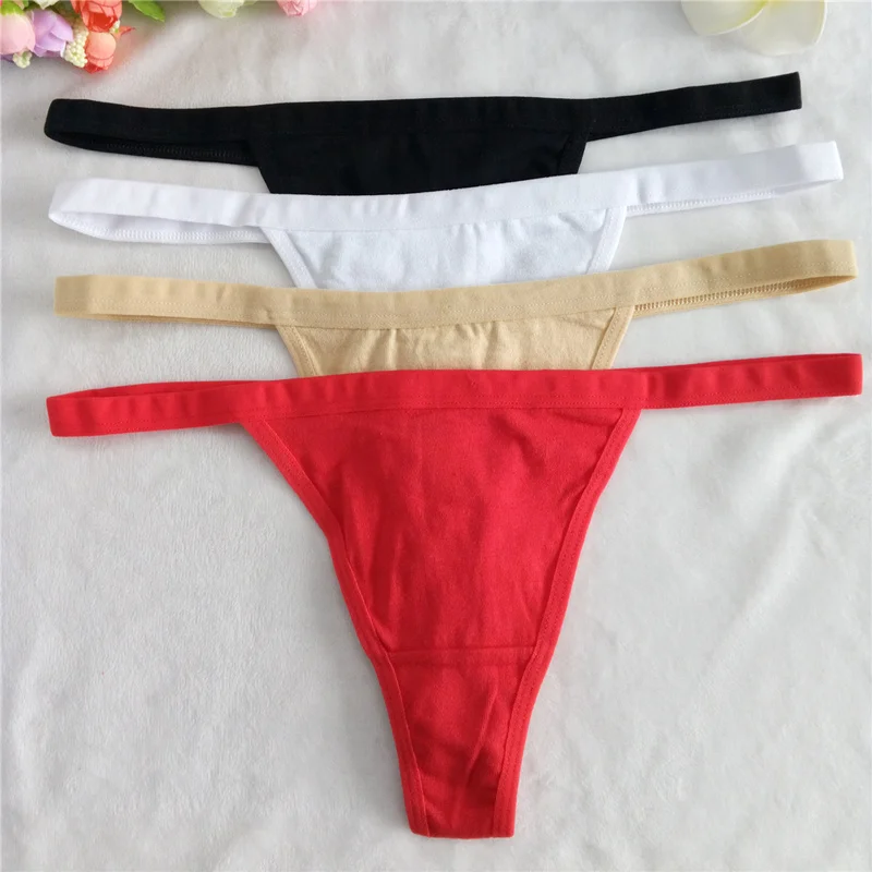 Women's Cotton G-String Thong Panties String T Back Underwear Women Briefs Sexy Lingerie Pants Intimate Ladies Letter Low-Rise | Женская