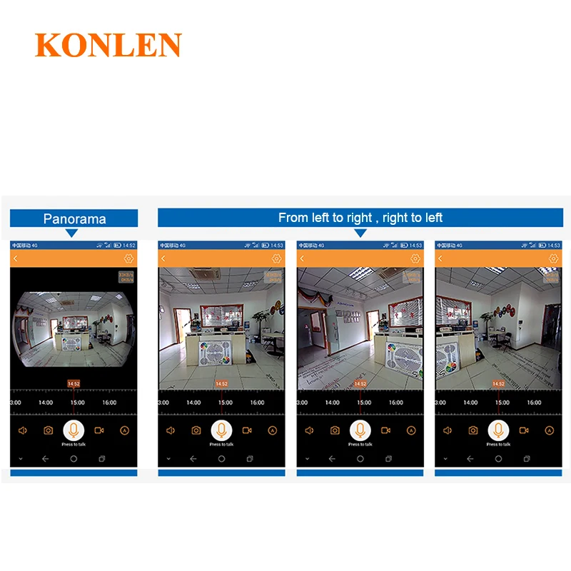 KONLEN 1080 P Мини wifi Домашняя безопасность панорамная ip-камера 180 градусов 2MP рыбий