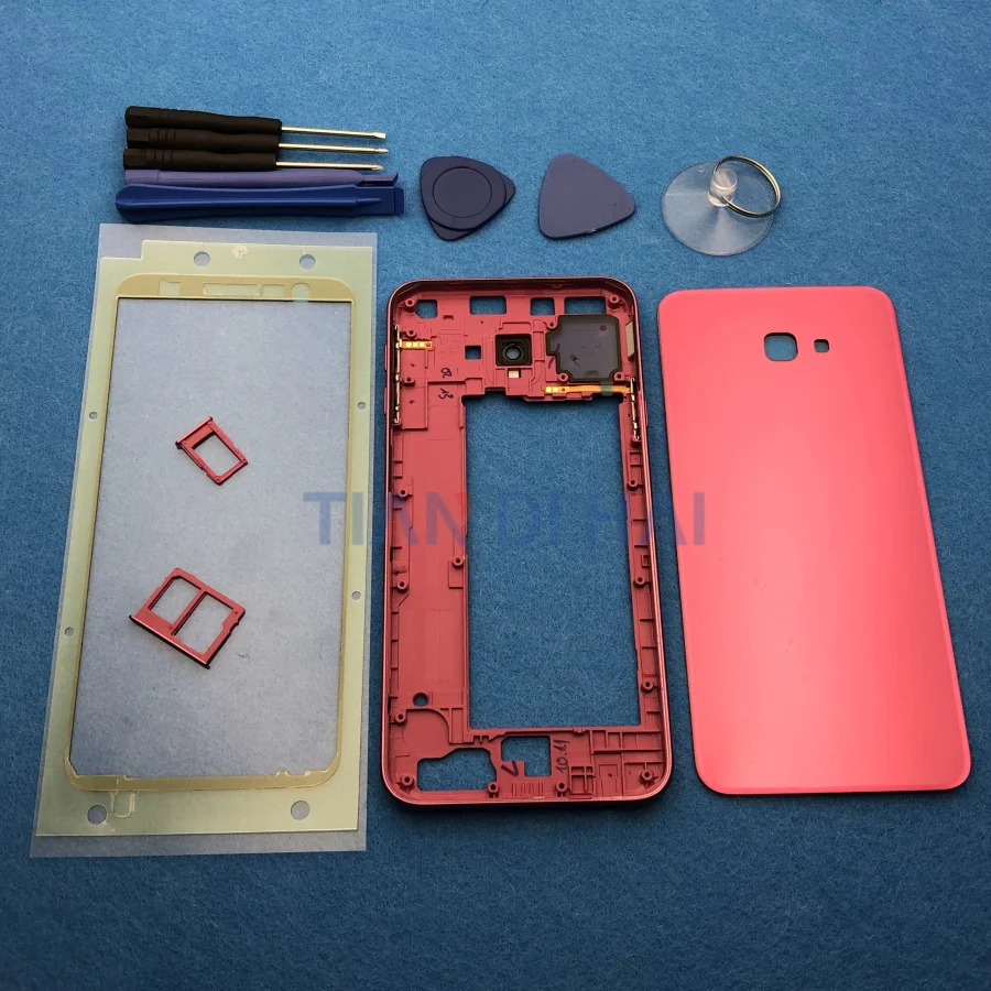 Полный корпус панель средней рамы крышка аккумулятора Дверь для Samsung Galaxy J4 Plus + J415
