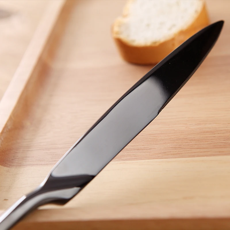 Набор столовых приборов из нержавеющей стали 4 шт./компл.|fork knife|tableware setblack cutlery |