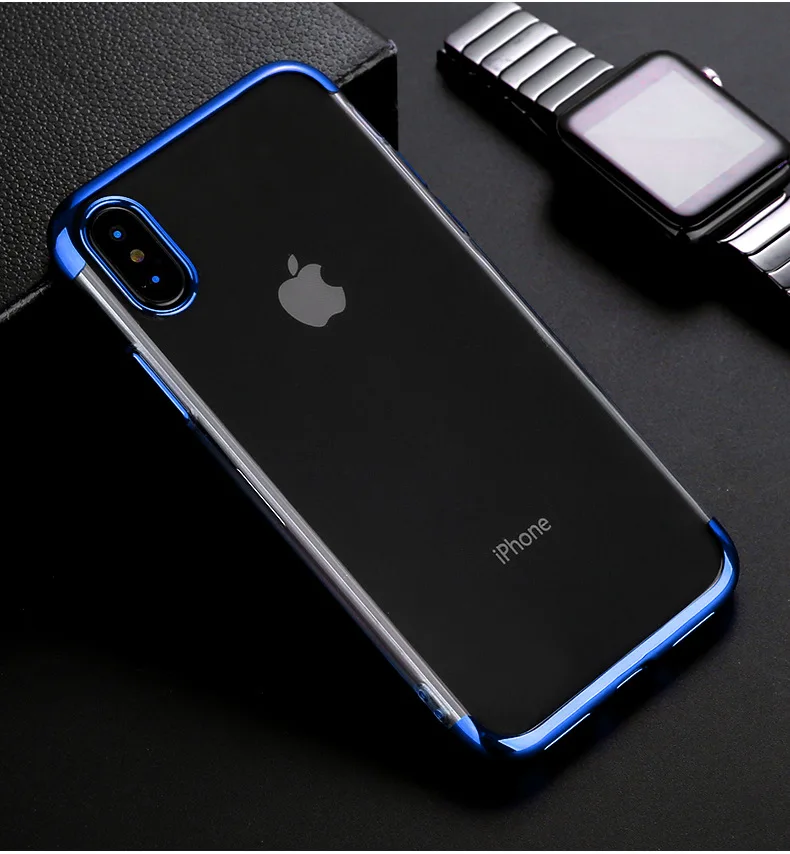 Покрытие Телефон чехол для iPhone X 6 6s 7 8 плюс моды прозрачный ТПУ Мягкий мобильный