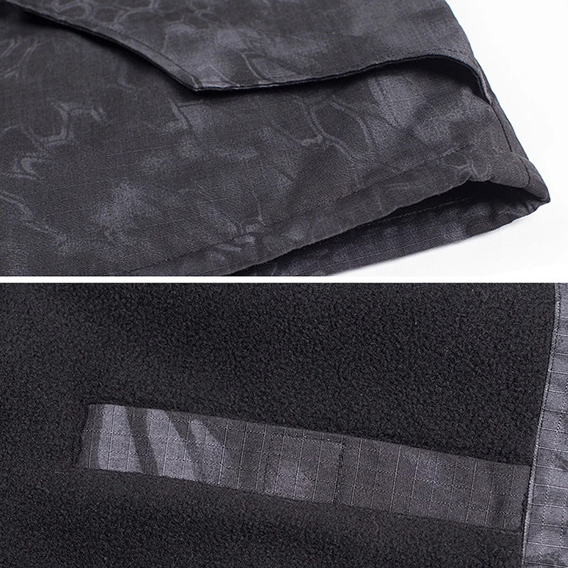 Мужская тактическая куртка Осенняя Охота Военная камуфляжная флисовая уличная