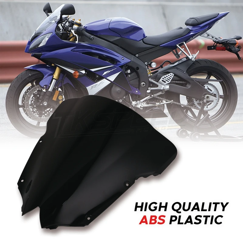 Мотоциклетное ветровое стекло черный дымчатое лобовое для Yamaha YZF600 R6 2008 2009 2010 2012