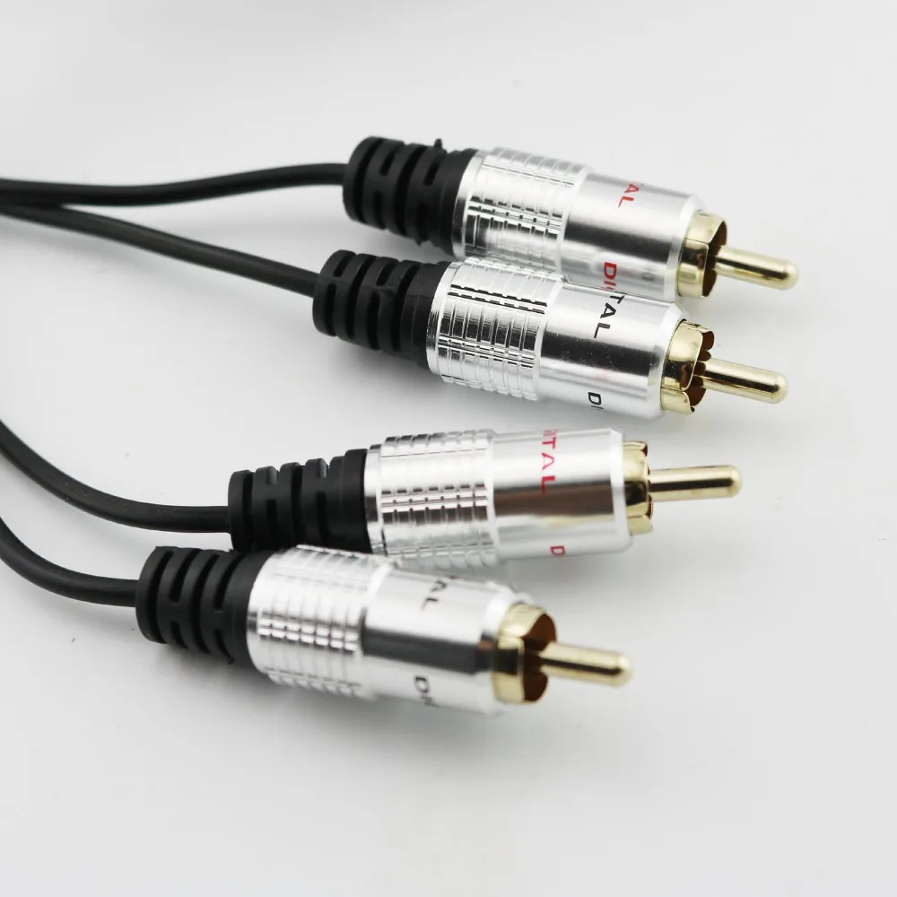 1 шт. 3FT прочный двойной 2 RCA штекер телефонный для 2x аудио OFC адаптер кабель Ipod