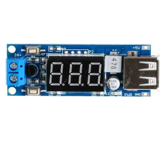 1 шт. DC-DC понижающий модуль питания Buck Автомобильная батарея измеритель