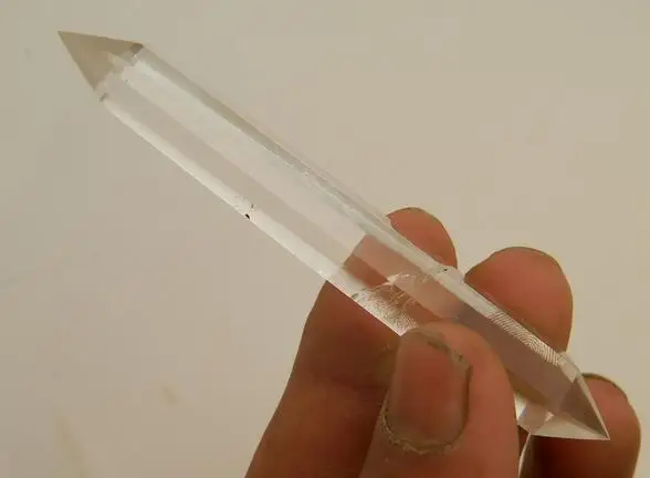 Натуральный прозрачный белый кварц кристалл палочка точечная обработка 96