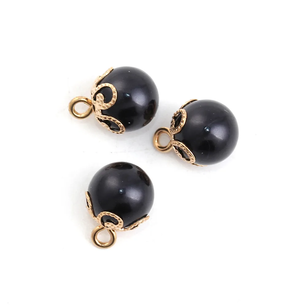 DoreenBeads 10 шт. мм круглый искусственный жемчуг хвостовик кнопки женский свитер