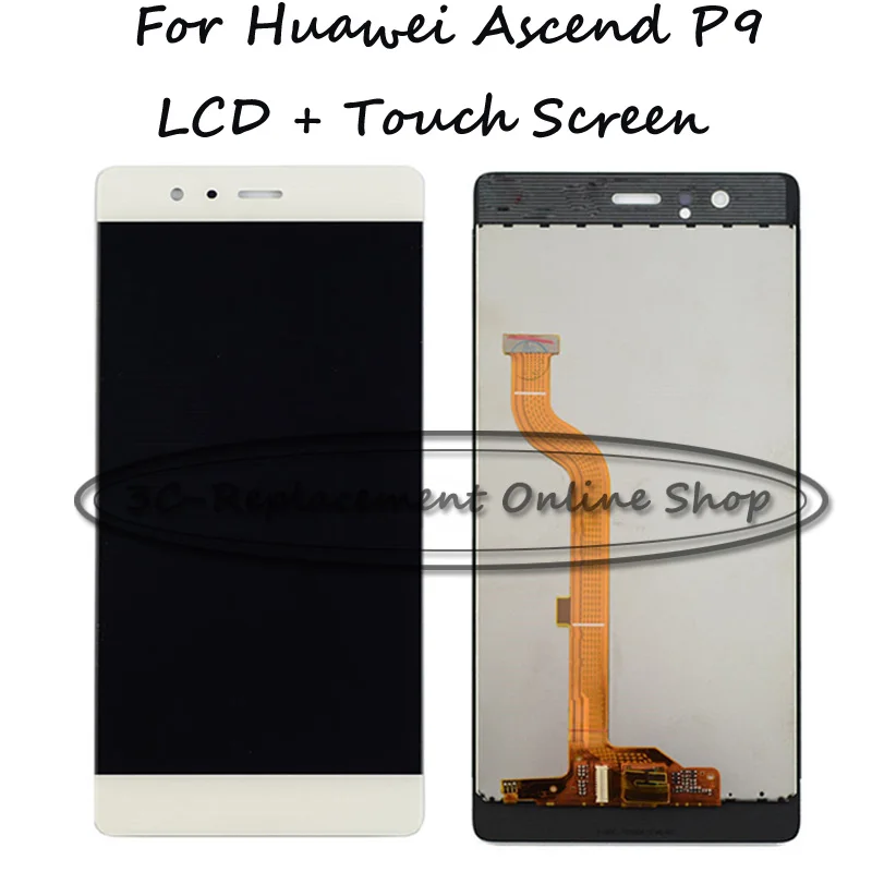 100% протестированный черный/золотой/белый для Huawei P9 EVA-L09 EVA-L19 EVA-AL00 EVA-AL10 ЖК-дисплей +