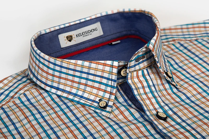 Деловые Повседневные Мужские модельные рубашки модные клетчатые с длинными