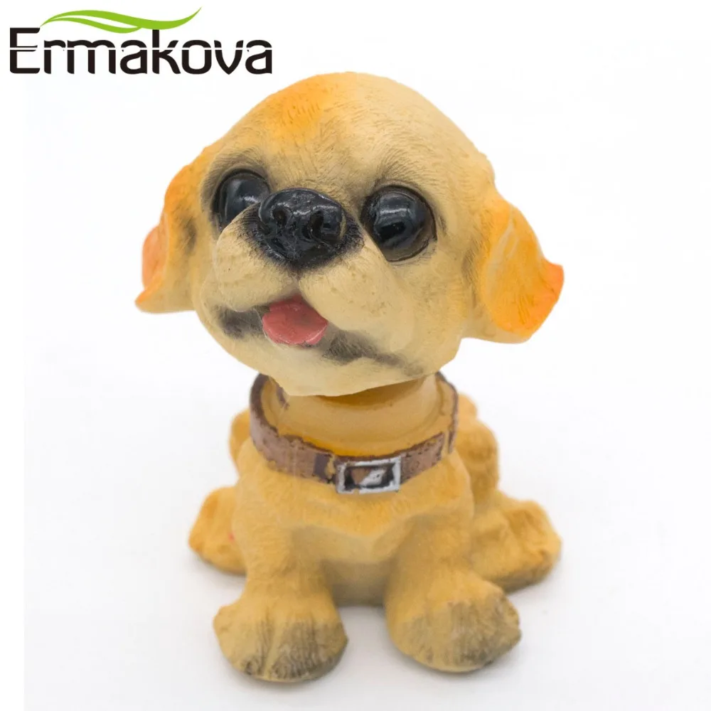 ERMAKOVA 6 шт./компл. Смола собака поплавок статуя щенок кивающая кукла встряхивание
