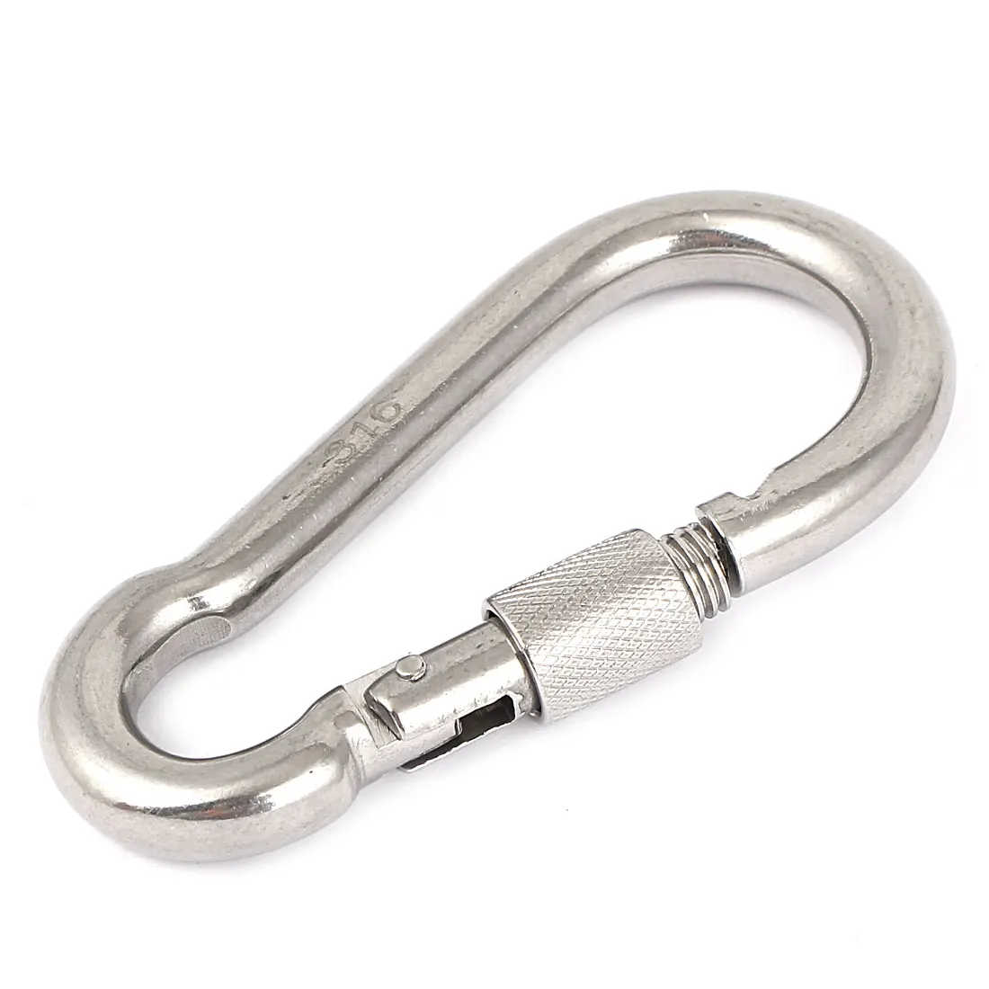 10Mm Thickness 316 Stainless Steel Screw Lock Carabiner Hook Keychain | Спорт и развлечения