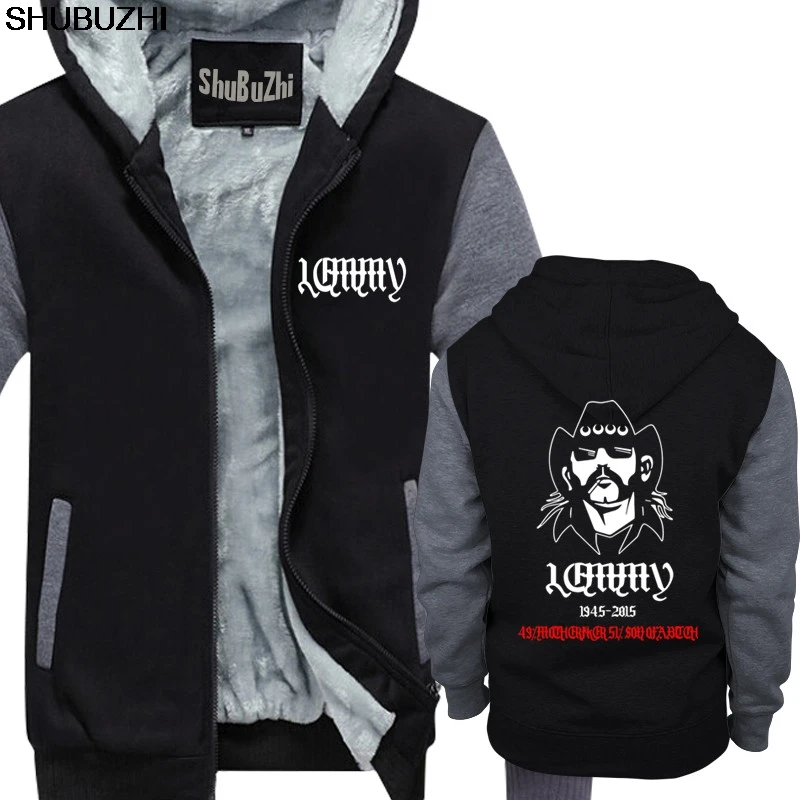 Lemmy 49% Motherfker 51% толстовка с капюшоном для суки и сына Ace Spades Rock Legend, крутые зимние плотные толстовки с капюшоном, мужская теплая куртка унисекс sbz1273 - Цвет: black grey
