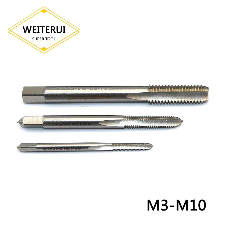 Прямая Флейта HSS Tap M3 M4 M5 M6 M8 M10 x 0 5 мм 7 8 1 25 высокоскоростная стальная метрика шт. |