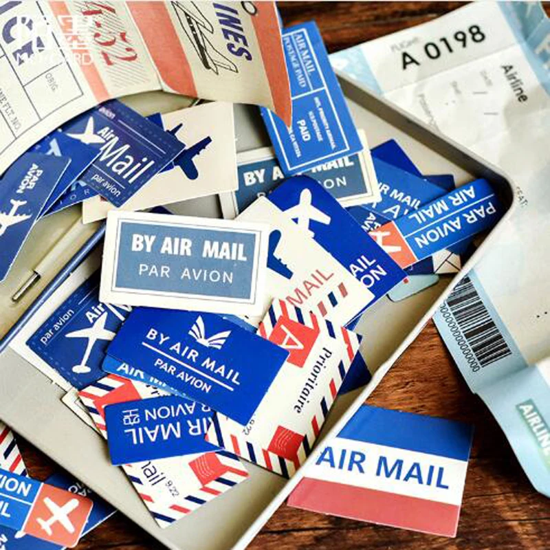 45 шт./кор. Airmail (заказное Авиапочта коробка стикеры Mini бумажные наклейки украшения
