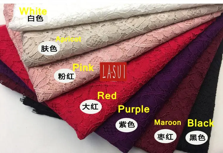 LASUI 7 видов цветов 1 5 м * 2017 новые тяжелые нити ткани кружевная ткань Проводные