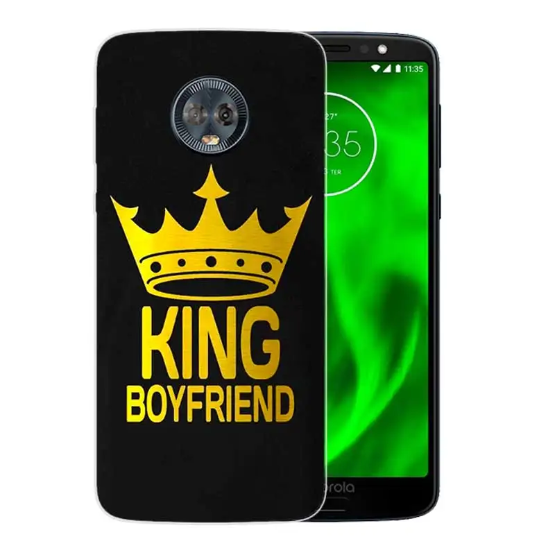 Чехол-накладка с силиконовым корпусом King Queen для Motorola MOTO G5 G5S G6 E4 E5 Plus G4 Play X4 |