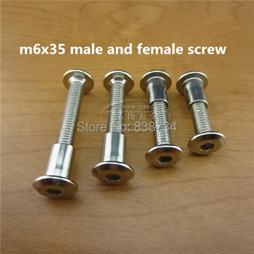 10 комплектов m6 * 35 teel с никелевым шестигранным приводом мужской и женский разъем