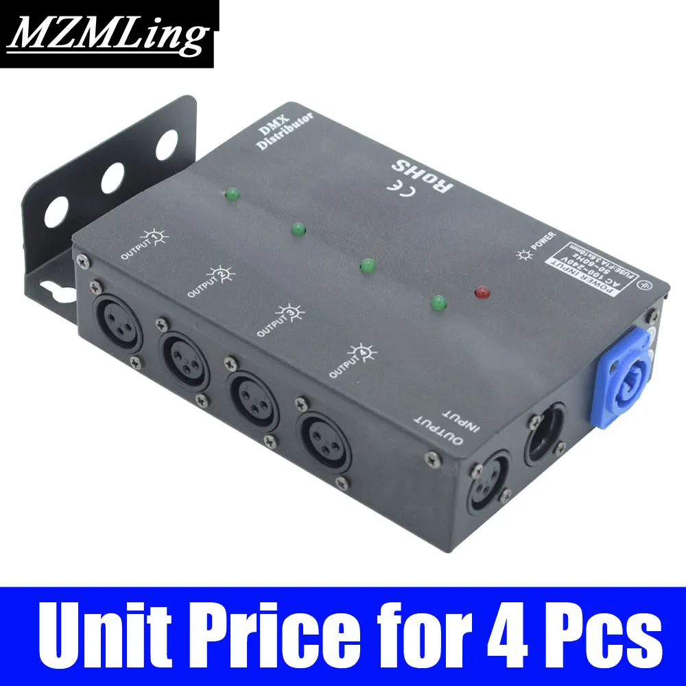 Unit Price for 4 Pcs 4DX DMX512 разделитель усилителя сигнала для движущихся головок светильник DJ/бар/вечерние/шоу/сценический светильник светодиодный сценический станок - Цвет: Unit Price for 4 Pcs