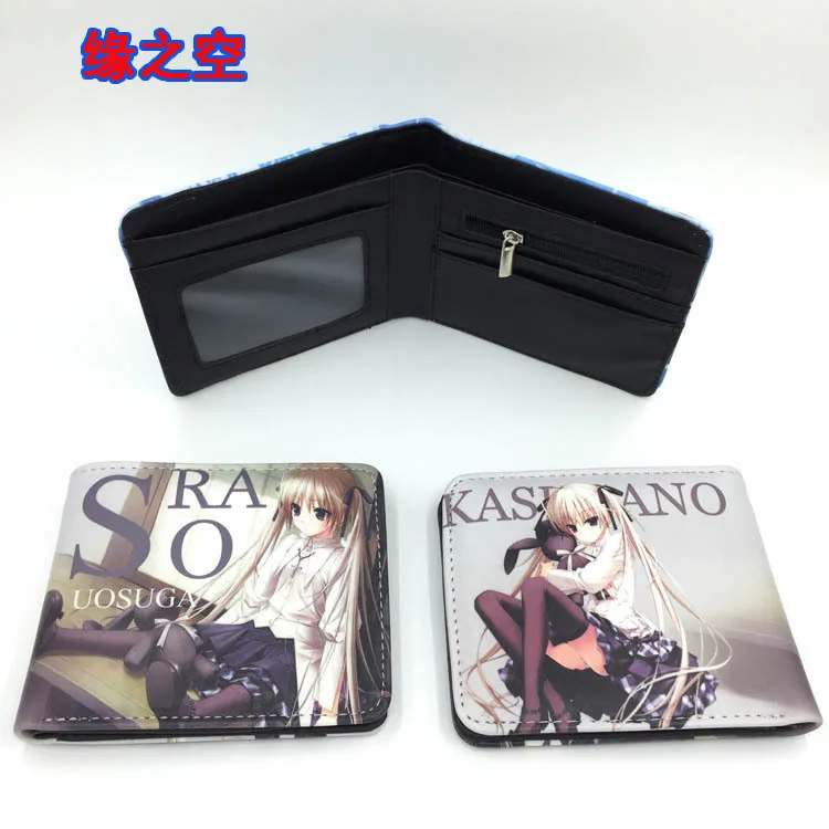 Kasugano Sora Дизайн, косплей, неоновый кошелек Genesis EvangelionEVA, аниме, Стальной алхимик, мультяшный кошелек, Черный дворецкий, кошелек для монет, кошелек из ПУ кожи - Цвет: Kasugano Sora