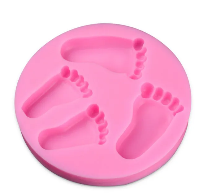 Ножной отпечаток для детских дней рождения вечерние формы торта помадка форма