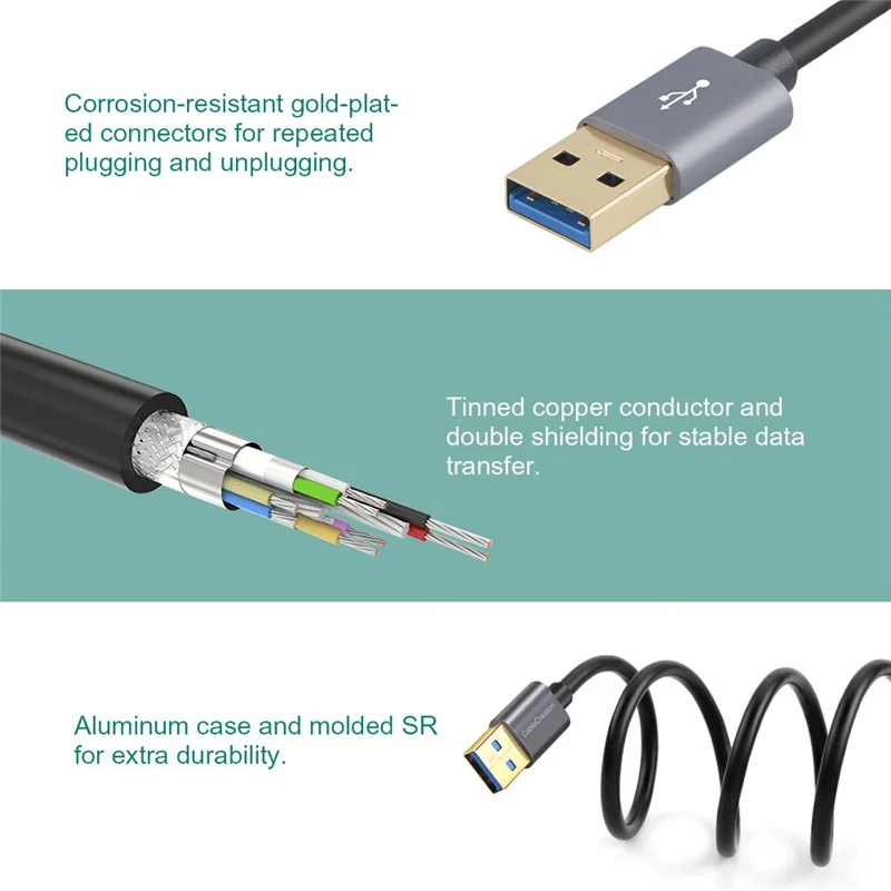 Кабель USB 3 0 Type A кабель Папа папа совместимый внешний жесткий диск камера доска
