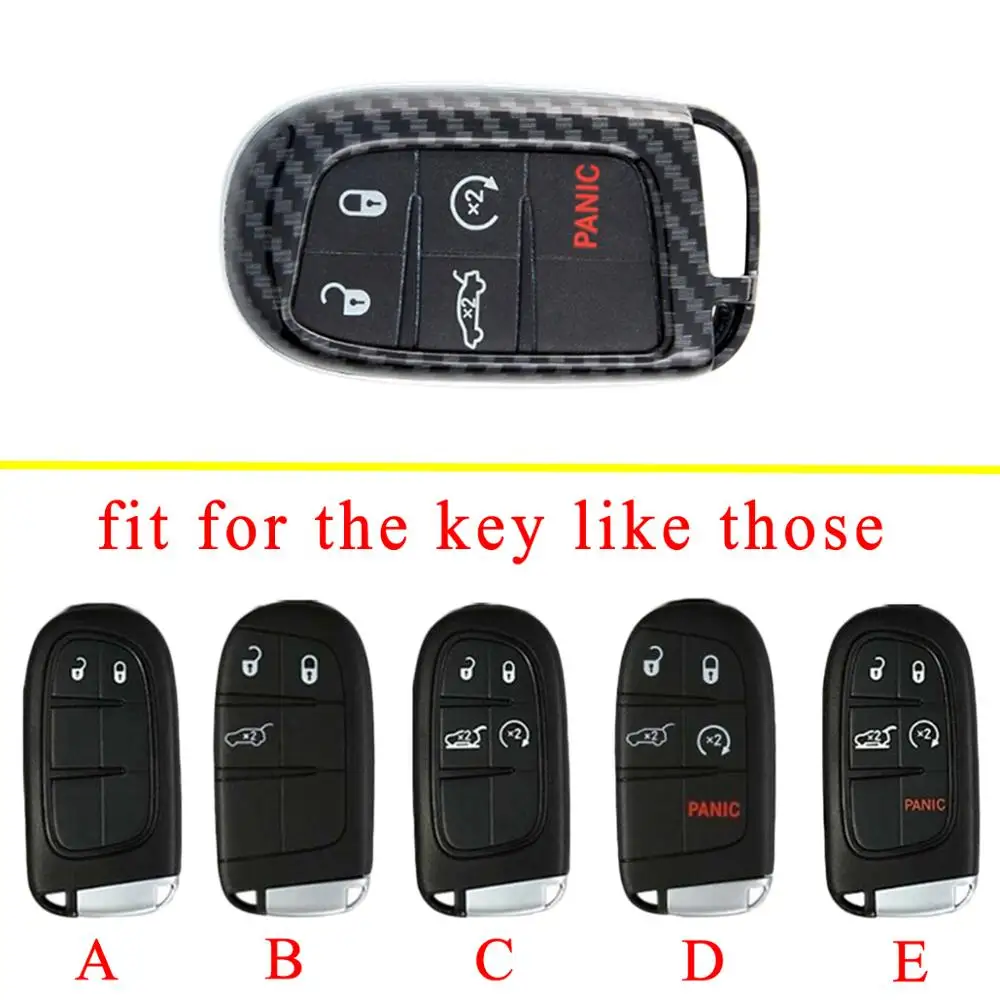 

Key Case Bag Shell Holder Fit For Jeep Cherokee Compass Chrysler 300C Dodge Charger Journey Smart 2/3/4/5 Button Accessories