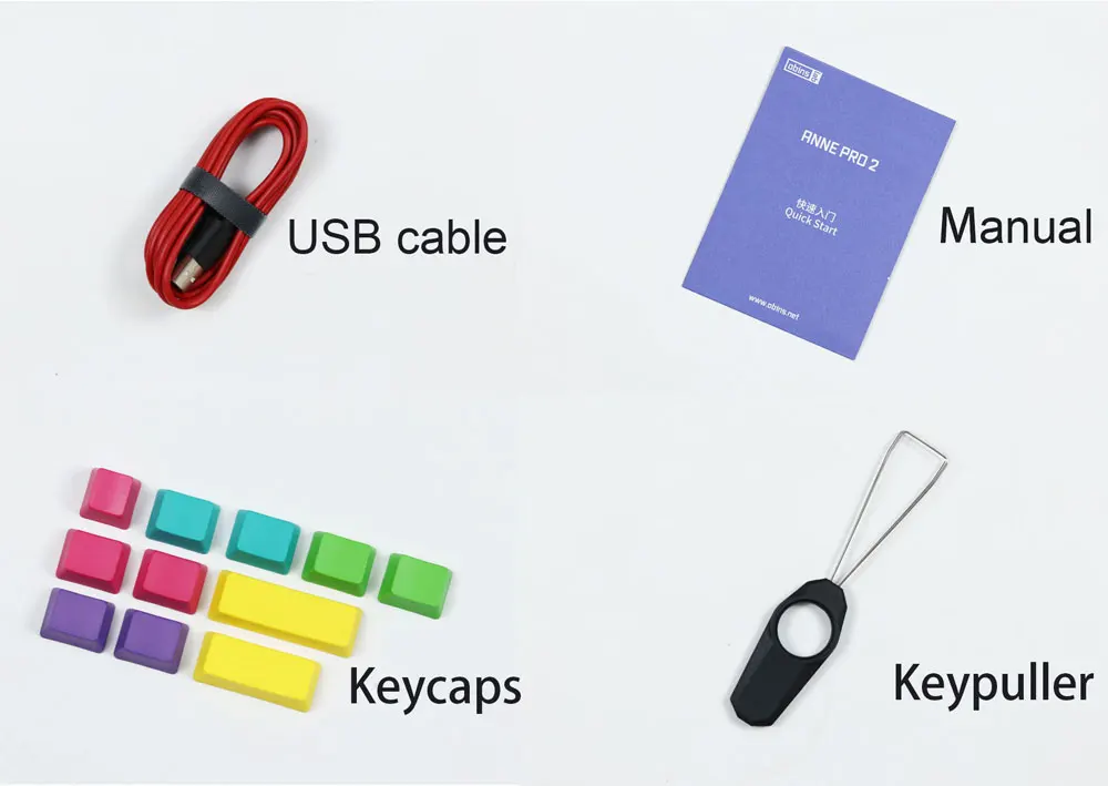 Anne Pro2 Мини Портативный 60% NKRO механическая клавиатура RGB подсветка Беспроводная bluetooth игровая клавиатура съемный кабель