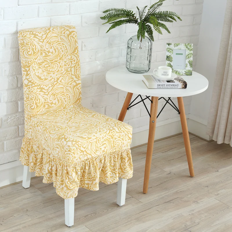 Высококачественный чехол на стул с юбкой из разноцветного спандекса|chair cover|decorative