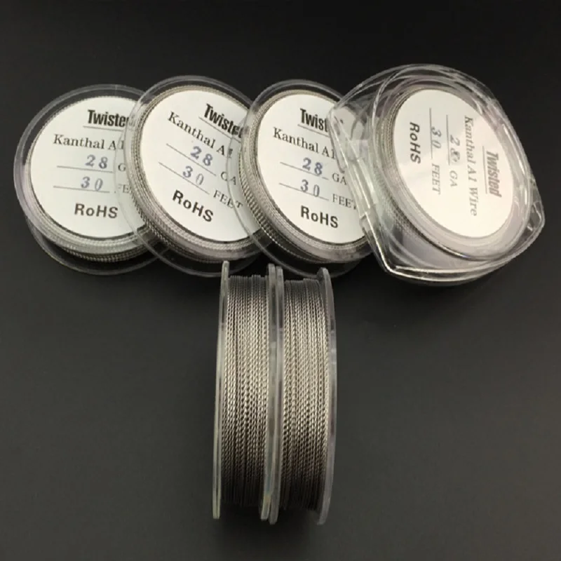 2 шт. витой сопротивление провода Отопление каждый рулон 30 футов 24 26 28 32ga витая