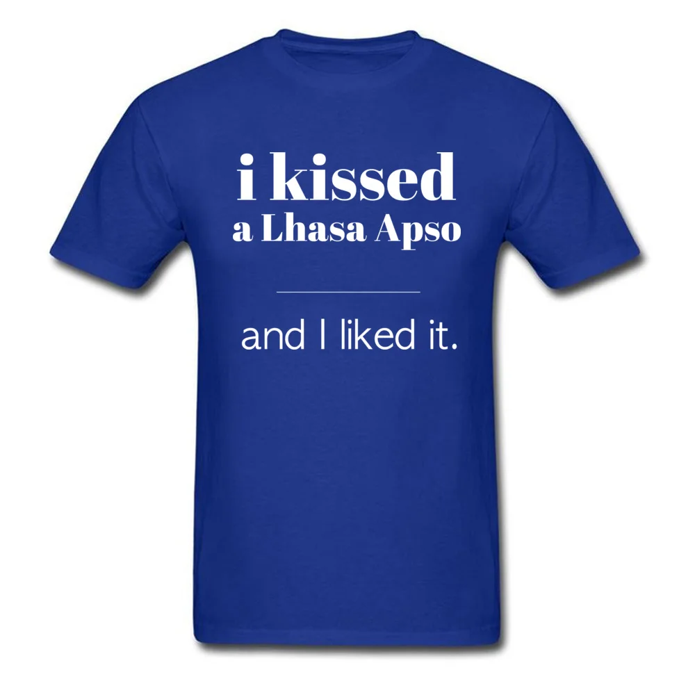 Забавная футболка I Kissed A Lhasa Apso Мужская Простые Летние футболки топ в стиле хип