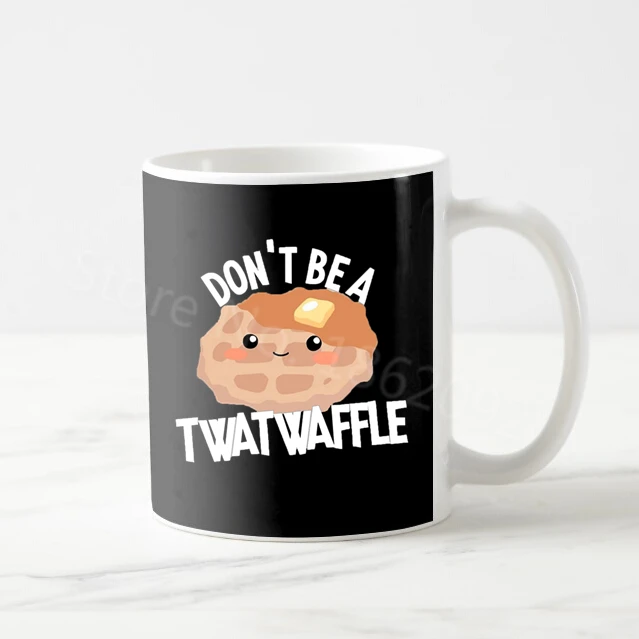 Смешной надписью Don't Be a Twatwaffle Кофе кружки чашки для чая черного цвета с