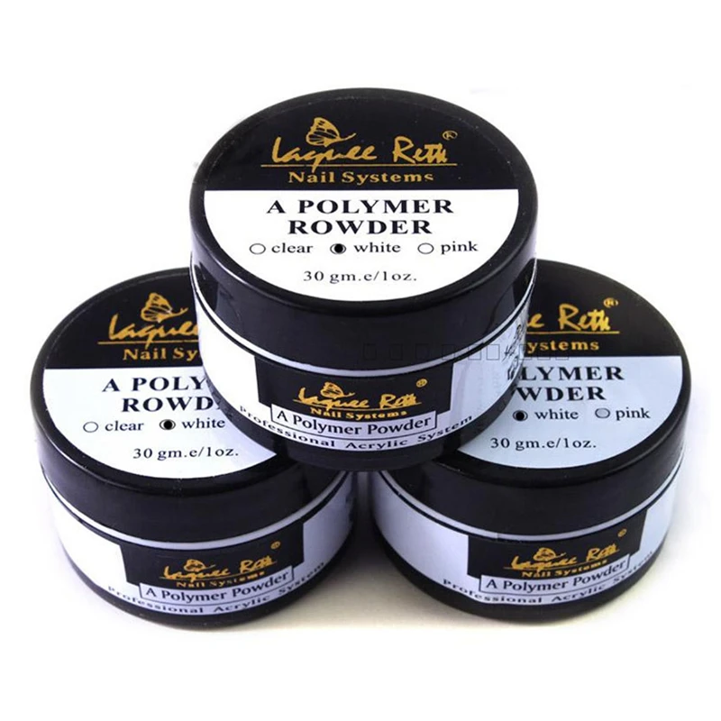 Профессиональный 3 цвета розовый/белый/прозрачный резьба акриловый порошок для
