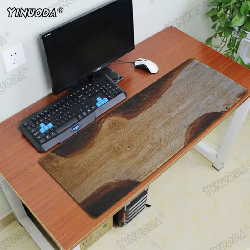 Yinuoda деревянный игровой коврик для ноутбука резиновый мыши | Компьютеры и офис