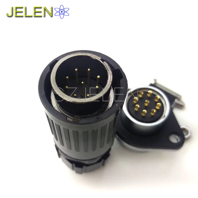 Водонепроницаемый 9-контактный разъем HE20 промышленный водонепроницаемый кабеля