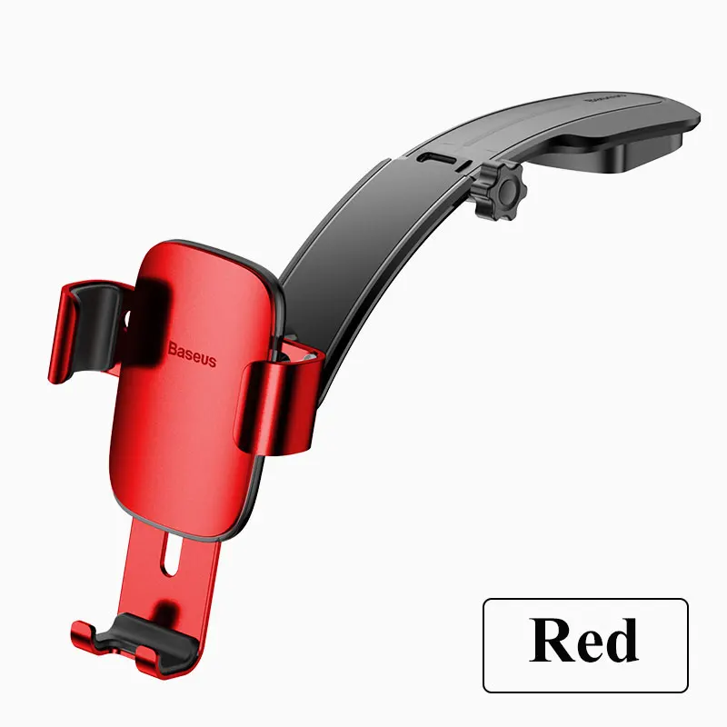 RED Baseus Металл Автомобильный держатель для телефона держатель для iPhone samsung складной гравитационный автомобильный держатель мобильного телефона для приборной панели пасты, автомобильный держатель, подставка - Цвет: RED