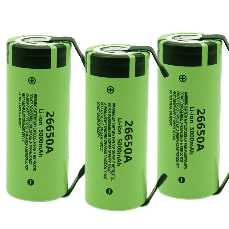 100% Оригинальный 26650 Аккумулятор для 26650A 3 7 V 5000mAh высокой емкости Li ion аккумуляторы