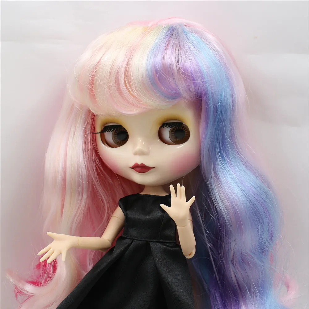Ледяная кукла DBS Blyth радужные волосы для суставов тела 1/6 bjd 30 см белая кожа|joint