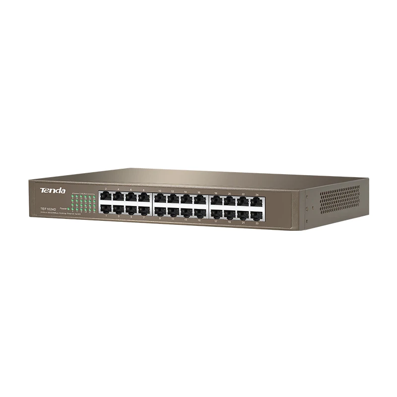 Tenda TEF1024D 10/100 м Enternet сетевой коммутатор 24 Порты и разъёмы QoS LACP полный дуплекс VLAN sup