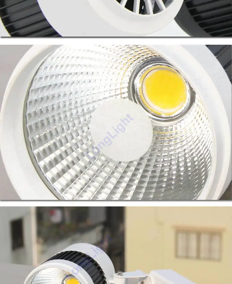 Светодиодный Трековый светильник 50 Вт с вентилятором Точечный светодиодная