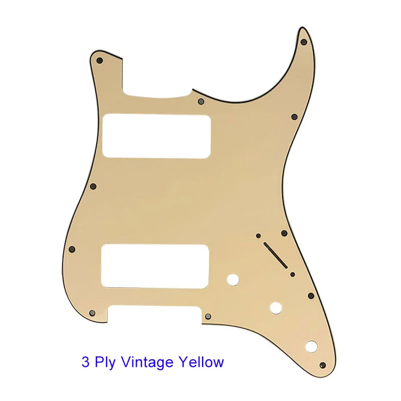 3Ply Vintage Yellow Pleroo отличное качество гитарные части 2 P90 гитара Stratocaster накладку для нас 11 винтовых отверстий Страт 2 P90 звукоснимателями - Цвет: 3Ply Vintage Yellow
