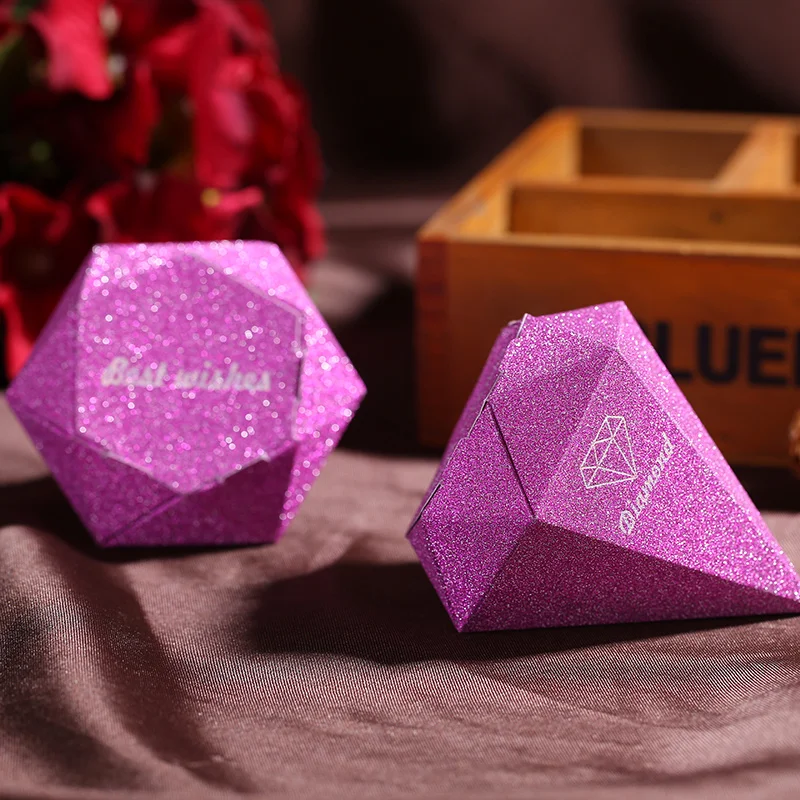 2017 блестящие алмазные украшения Свадебная коробка для конфет 100 шт. дня рождения