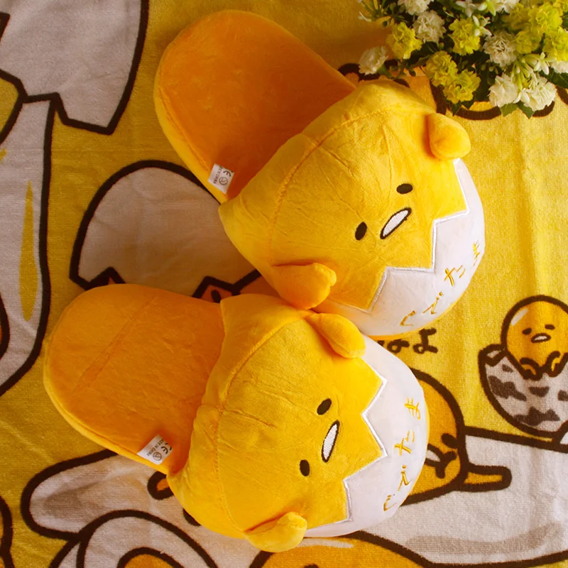 IVYYE Gudetama/тапочки с героями мультфильмов; зимние теплые шлепанцы; домашняя обувь с куклами; Мягкие плюшевые игрушки; милые тапочки; рождественские подарки в стиле унисекс