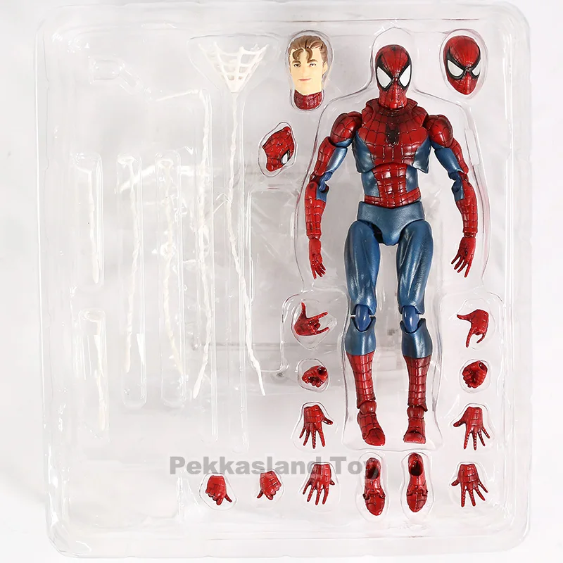 Marvel Mafex 075 Мстители Человек-паук MAF075 Удивительный Человек-паук ПВХ фигурка Коллекционная модель детские игрушки подарок