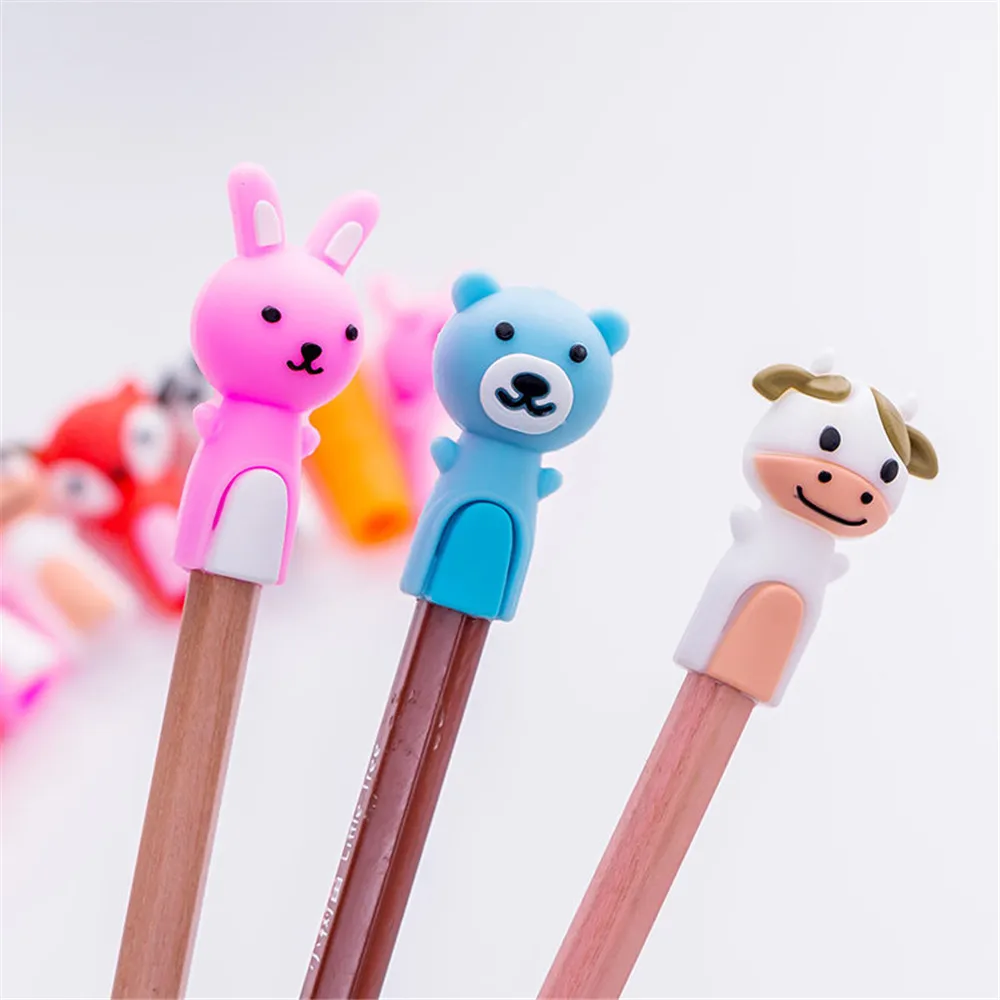3 шт./компл. держатель для карандашей Kawaii Animal Удлинительный портативный